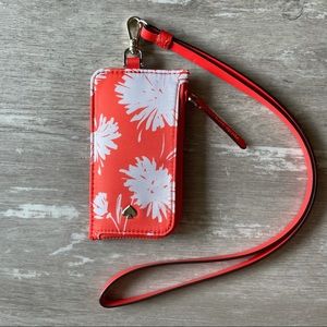 Kate Spade Jae Card Case Lanyard - Orange Blossom
